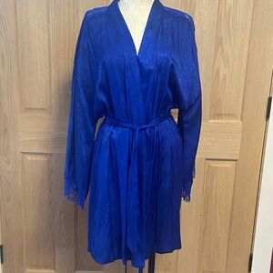 Victoria's Secret Royal Blue Lace Robe